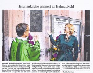 Helmuth Kohl und die Jesuitenkirche
